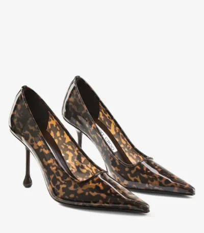 Jimmy Choo Ixia 95 Amber Tortoiseshell TPU Pumps