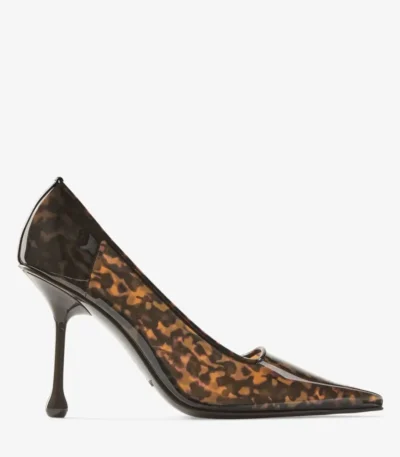Jimmy Choo Ixia 95 Amber Tortoiseshell TPU Pumps