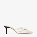 Jimmy Choo Livi 65 Soft Glove Leather Mules with Nappa Leather Bow
