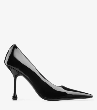 Jimmy Choo Ixia 95 Latte Patent Leather Pumps Black