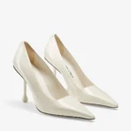 Jimmy Choo Ixia 95 Latte Patent Leather Pumps Black