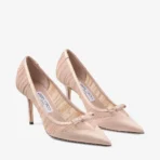 Jimmy Choo Love Mesh 85 Macaron Satin with Ruched Tulle Pumps