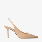 Jimmy Choo Love Sling Back 85 Chai Calf Leather Slingbacks