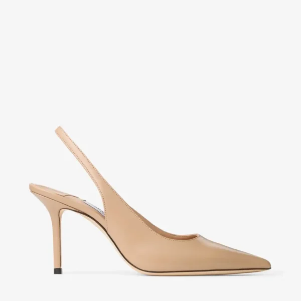 Jimmy Choo Love Sling Back 85 Chai Calf Leather Slingbacks