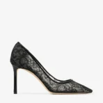 Jimmy Choo Romy 85 Black Jimmy Choo Lace Pumps