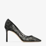 Jimmy Choo Romy 85 Black Jimmy Choo Lace Pumps