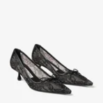 Jimmy Choo Scarlett 50 Black Jimmy Choo Lace Pumps