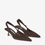 Jimmy Choo Amel 50 Black Nappa Leather Sling Back Pumps