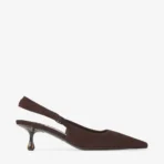 Jimmy Choo Amel 50 Black Nappa Leather Sling Back Pumps