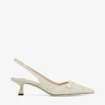 Jimmy Choo Amita 45 Natural Fine Raffia Slingbacks